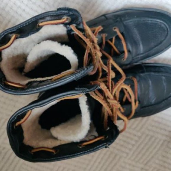 Ralph Lauren Polo Declan Boot Leather Fleece Black Size 10 D main image 4